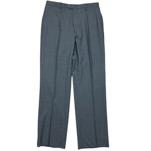 Metropolitan View Men's Gray Dress Pants Size 33 Wool Flat Front